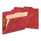 Smead Top Tab Colored Classification Folder - 8.50" x 11" - Red