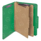 Smead SafeSHIELD Top Tab Classification Folder with Fasteners - 8.50" x 11" - Green