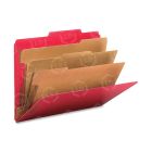 Smead SafeSHIELD Top Tab Classification Folder - 8.50" x 11" - 0.32" - Bright Red
