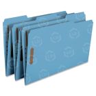Smead Colored Top Tab Fastener File Folder - 50 per box Legal - 8.50" x 14" - Blue