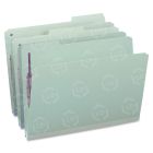 Smead Pressboard Fastener Folder - 25 per box Legal - 8.50" x 14 - Gray, Green
