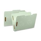 Smead Pressboard Fastener Folder - 25 per box Legal - 8.50" x 14" - Gray, Green