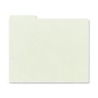 Smead 1/3 Cut Pressboard Self Tab Guides - 100 / box - 8.50" x 11" - Gray, Green