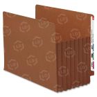 Smead TUFF Pocket End Tab File Pocket - 5 per box Letter - 8.50" x 11" - Redrope - Brown