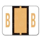Smead Bar Style Color Coded Alphabetic Label - 1.25" Width x 1" Length - Light Orange - 500 / Roll