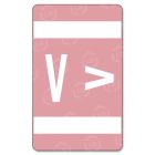 Smead AlphaZ ACCS Color Coded Alphabetic Label - 1" Width x 1.62" Length - Pink