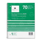 Sparco Quality Wirebound 1-Subject Notebook - 70 Sheet - 16.00 lb - Legal/Wide Ruled - 8" x 10.50"