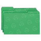 Smead Colored File Folder - 100 per box Legal - Assorted Position - 0.15" - Green