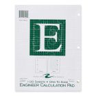Roaring Spring Engineering Pad - 100 Sheet - Quad Ruled - Letter - 8.50" x 11"