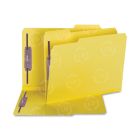 Smead Colored Pressboard Fastener Folder - 8.50" x 11" - Yellow
