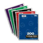 Tops 5-Subject Notebook - 200 Sheet - College Ruled - Letter - 8.50" x 11"