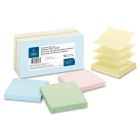Business Source Pop-up Adhesive Note - 12 per pack -Assorted Pastel Colors