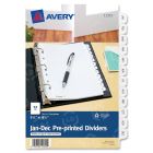 Avery Preprinted Monthly Tab Divider - 12 per set