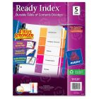 Avery Ready Index Table of Contents Reference Divider - 5 per set