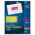 Avery 2" x 4" Rectangle Neon Laser Label (Laser) - 150 per pack