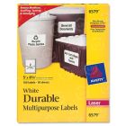 Avery 5" x 8.12" Rectangle Durable I.D. Label (Permanent) - 100 Per Pack