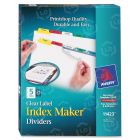 Avery Index Maker Punched Clear Label Tab Divider - 25 per box