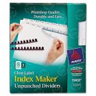 Avery Index Maker Clear Label Divider - 5 per pack