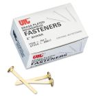 OIC Brass Plated Roundhead Fasteners - 100 per box