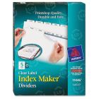 Avery Index Maker Clear Label Divider - 125 per box