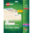 Avery 0.66" x 3.43" Rectangle Filing Label (Assorted) - 750 Per Pack