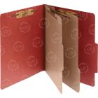Acco Classification Folder - 8.50" x 11" - 2 Dividers - Earth Red