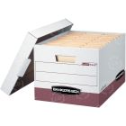 Bankers Box R-Kive - Letter/Legal, White/Red - TAA Compliant - 12 Per Carton