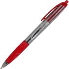 Integra Rubber Grip Retractable Pen, Red - 12 Pack