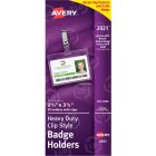 Avery Landscape Badge Holder with Clip - 50 per box