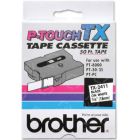 Brother OEM TX2411 Black on White Tape