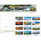 Visual Organizer Panoramic Landscape Desk Pad Calendar