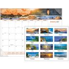 Visual Organizer Panoramic Seascape Desk Pad Calendar