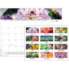 Visual Organizer Panoramic Floral Desk Pad Calendar