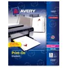Avery Customizable Print-On Dividers - 25 per box