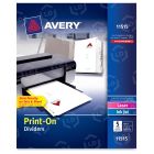 Avery Avery Customizable Print-On Dividers - 5 per pack