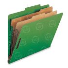 Nature Saver Classification Folder - 10 per box Legal - 8.50" x 14" - 2 Dividers - 25 pt. - Green