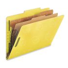 Nature Saver Classification Folder - 10 per box Legal - 8.50" x 14" - 2 Dividers - 25 pt. - Yellow