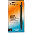 Integra Retractable Ballpoint Pen, Black - 12 Pack