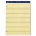 Ampad Perforated 3HP Ruled Double Sheet Pads - 100 sheets per pad - Letter - 8.50" x 11" - Canary