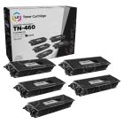 5 Pack Brother TN460 High Yield Black Compatible Toner Cartridges