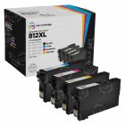 Remanufactured 812XL 4 Piece Set of Ink for Epson