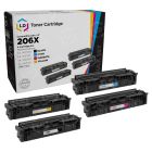 Compatible HP 206X Toner Combo Pack (4 Colors High Yield)
