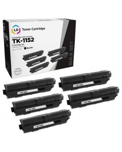 5 Pack of Compatible Kyocera-Mita TK-1152 Black Toners