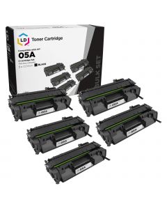 5 Pack LD Compatible Black Toner Cartridges for HP 05A
