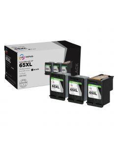 LD InkPods&trade; Replacements for HP 65XL Black Ink Cartridge (3-Pack with OEM printhead)