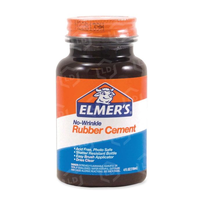 のり ELMER Elmer's No-Wrinkle Rubber Cement With Brush - LD Products