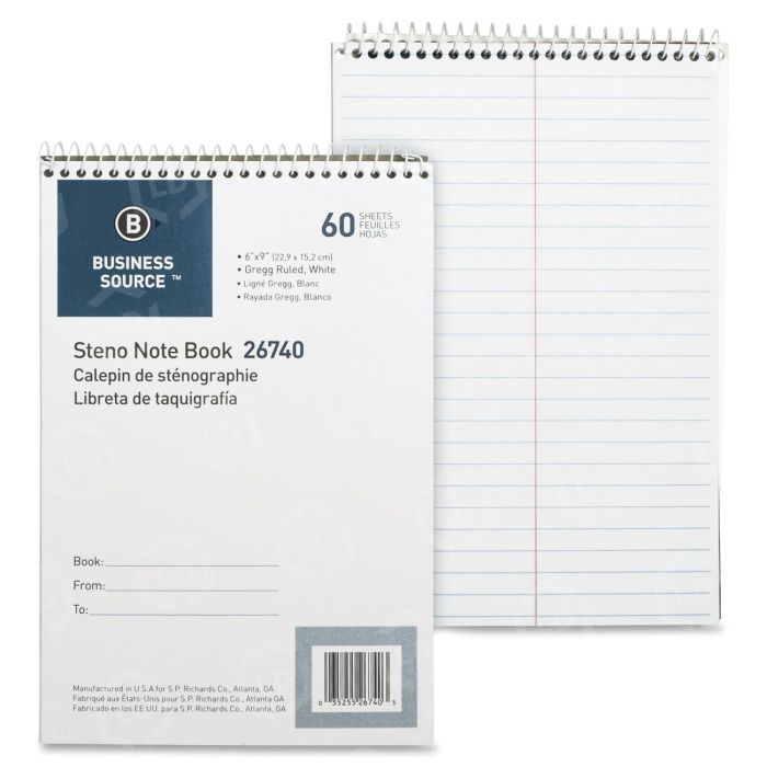 Spiral Notebooks - Steno, 6 X 9" S-25656 - View #4