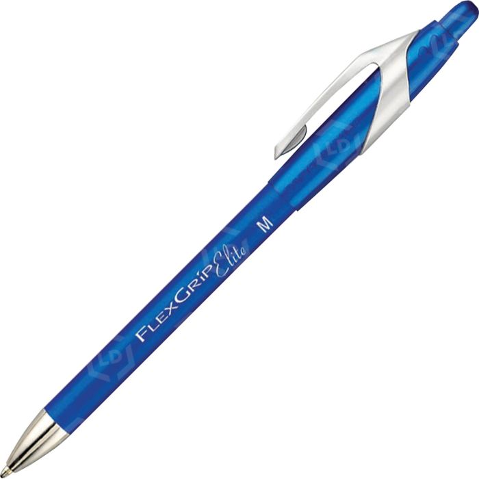 Paper Mate Flexgrip Elite Retractable Ballpoint Pen, Blue 12 Pack