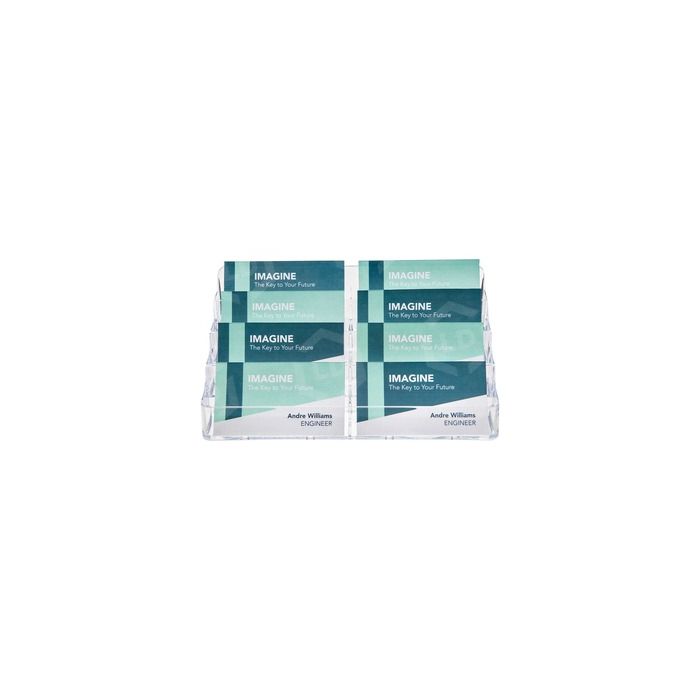 Clear Horizontal Business Card Holder Stand For Desk, Acrylic Desktop Display Name Cards Holders 7 thumbnail image