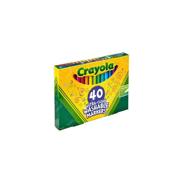 Crayola 40 Ultra-Clean Fine Line Washable Markers ST per set